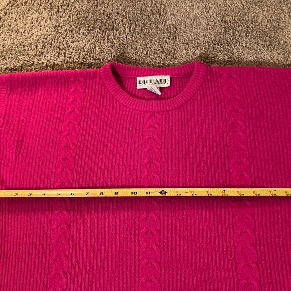 Lot of Two (2) Richard & Co. Women's Lambs Wool SWEATERS, Pink + Red, Sz. L-XL - Picture 5 of 8